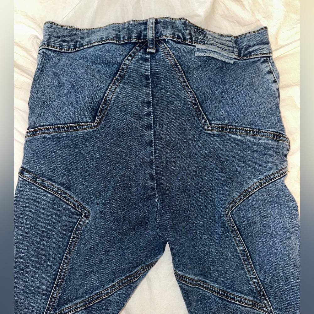 REVICE Blue Denim Jeans with Heart Detail